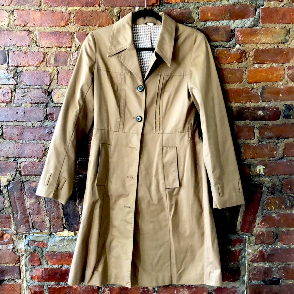 Beige London style trench coat